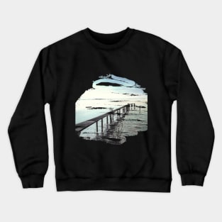 Bavarian Lake Round Evening Crewneck Sweatshirt